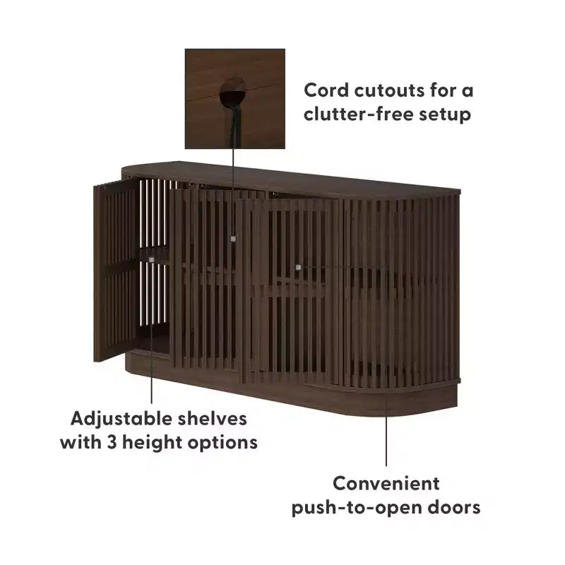 Plank+Beam Contour dressoir van massief hout met 3 deuren, tv-meubel van 59 voor de woonkamer