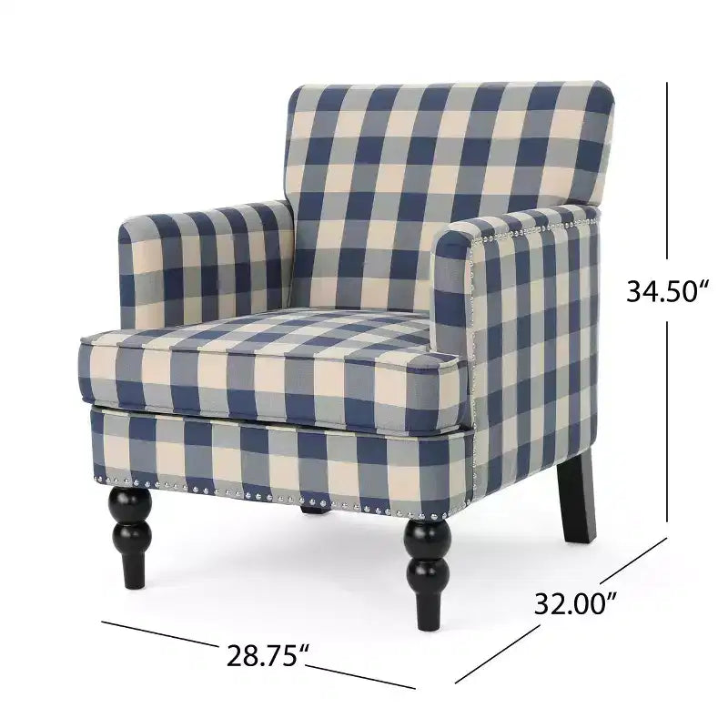 Christopher Knight Home Harrison moderner Clubsessel mit Stoffbezug und Ziernägeln