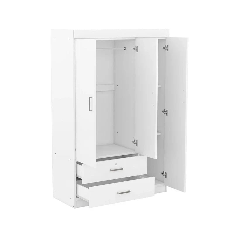 Kleiderschrank mit 3 Türen und 2 Schubladen