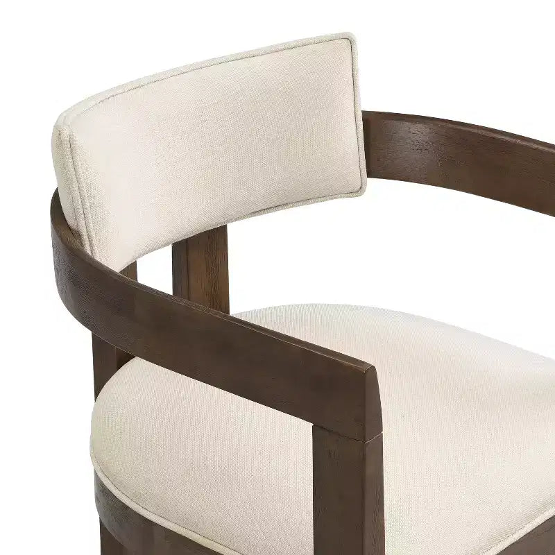 Modernes 5-teiliges rundes Esszimmer-Set von Christopher Knight Home Shankar mit Stühlen aus Kautschukholz und Polsterung