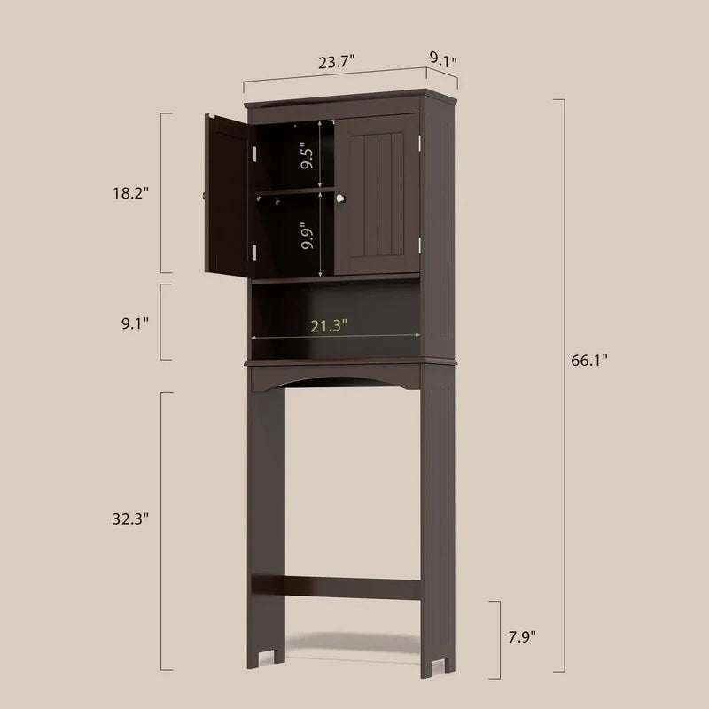 Badkamerkast, toiletmeubel, badkamerplank boven het toilet, ruimtebesparend toilet
