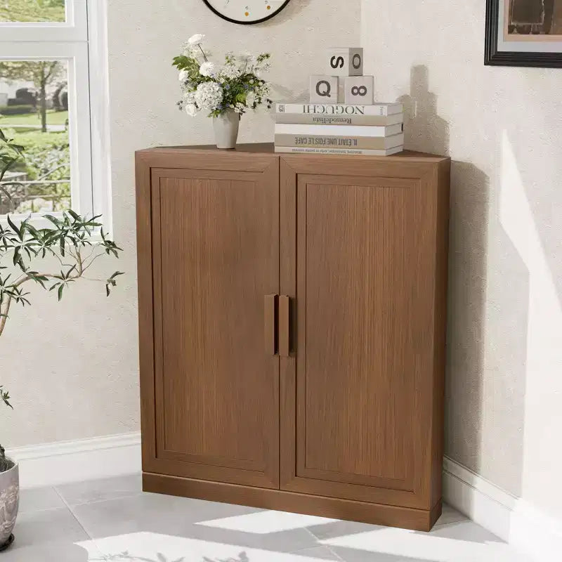 Eckschrank von Dovelina mit verstellbaren Einlegeböden, Sideboard, Anrichte, Weinschrank und Küchenschrank mit Holztüren - 31H x 31W, 36H x 31W