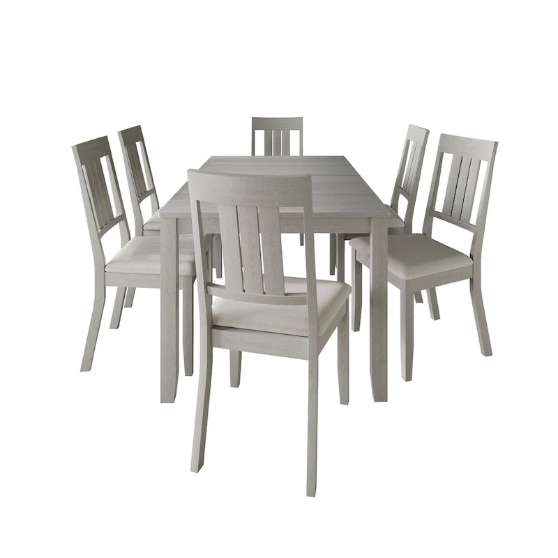CraftPorch klassisches Esszimmer-Set aus Holz, 7-teilig