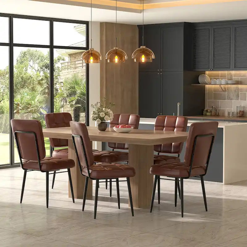 Moderne Esszimmerstühle im 2er-/4er-/6er-/8er-Set, gepolsterte Küchenstühle mit dickem Sitzpolster fürs Esszimmer