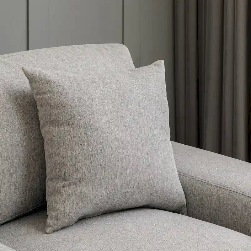 Moderne extra grote chaise longue-slaapbank in mid-century-stijl met kussen