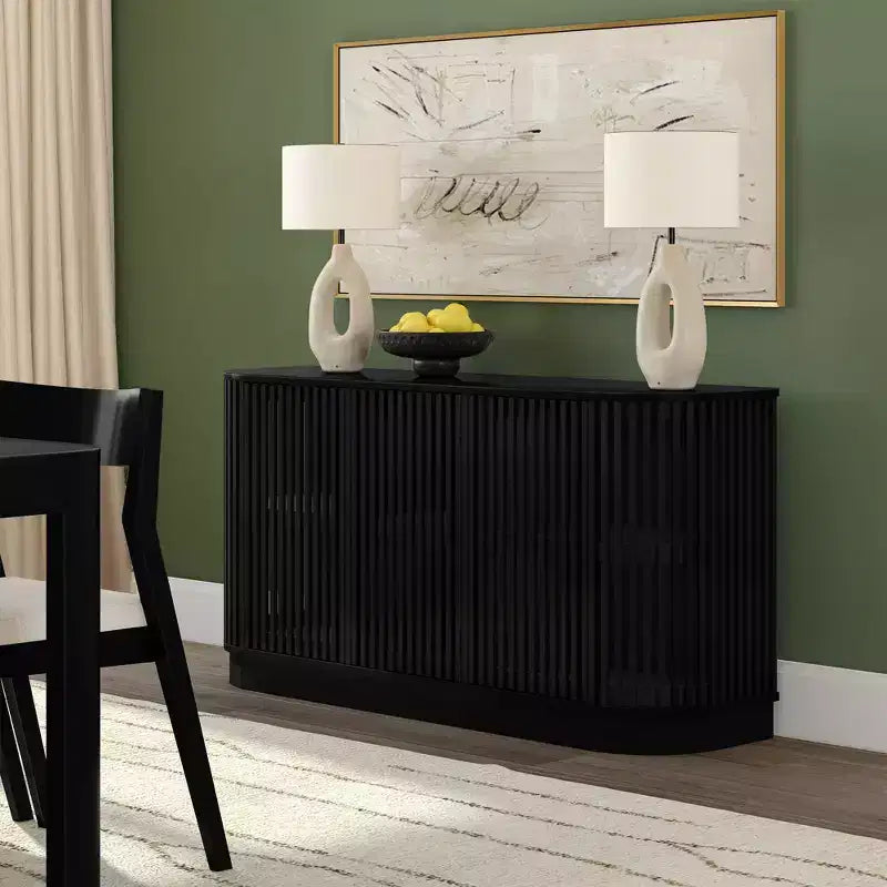 Plank+Beam Contour dressoir van massief hout met 3 deuren, tv-meubel van 59 voor de woonkamer