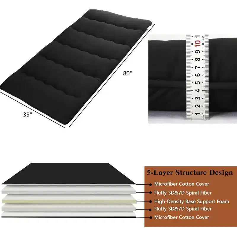 Matelas futon japonais, tapis de sol pliable pour dormir, tatami pour la maison et le camping