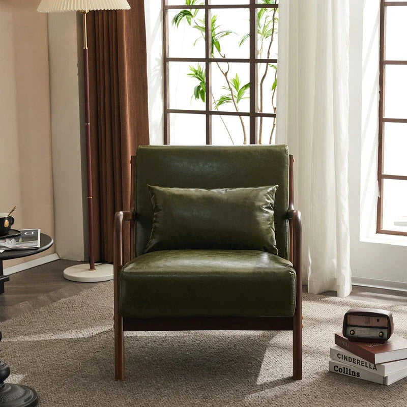 Gepolsterter Akzentstuhl im Mid-Century-Modern-Stil
