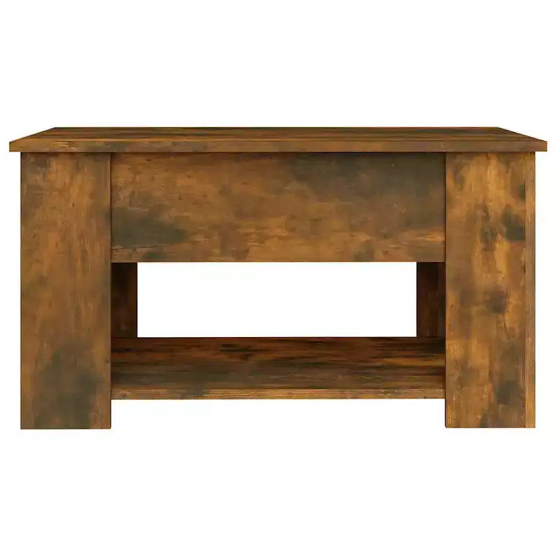 Table basse en chêne fumé bois d’ingénierie 31,1 x 19,3 x 16,1 pouces
