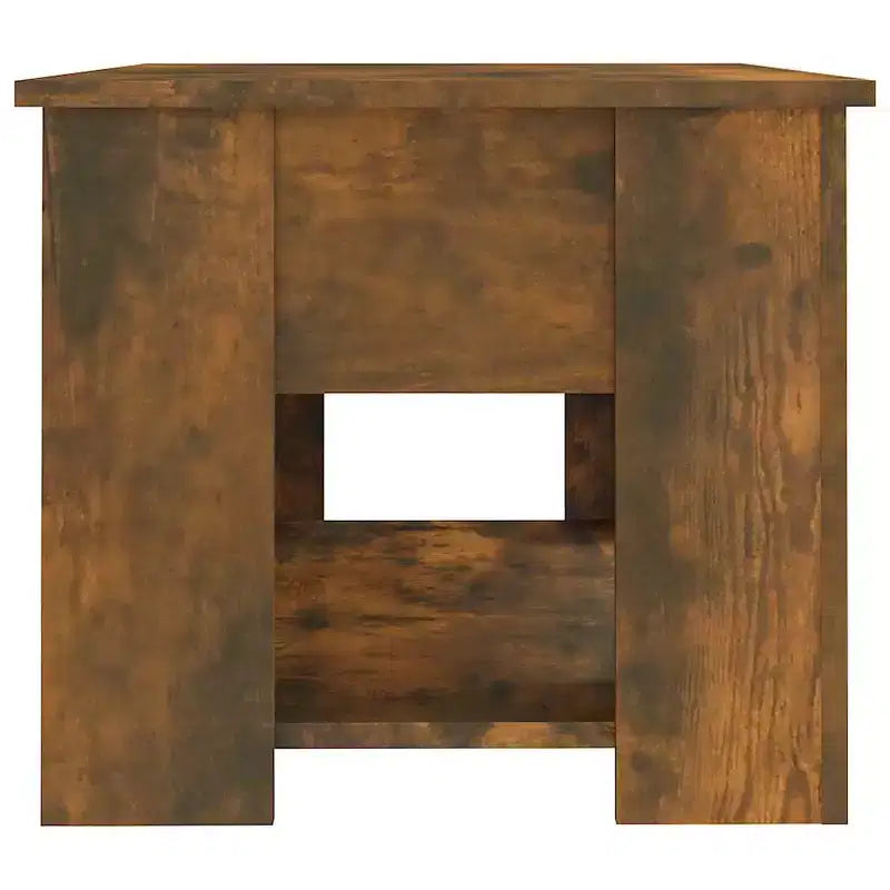 Table basse en chêne fumé bois d’ingénierie 31,1 x 19,3 x 16,1 pouces
