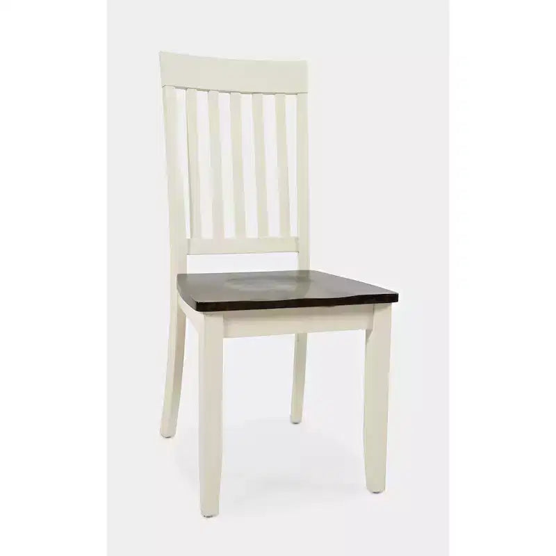 Chaise de salle à manger en bois massif style ferme, lot de 2 - brun automnal