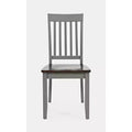 Chaise de salle à manger en bois massif style ferme, lot de 2 - brun automnal