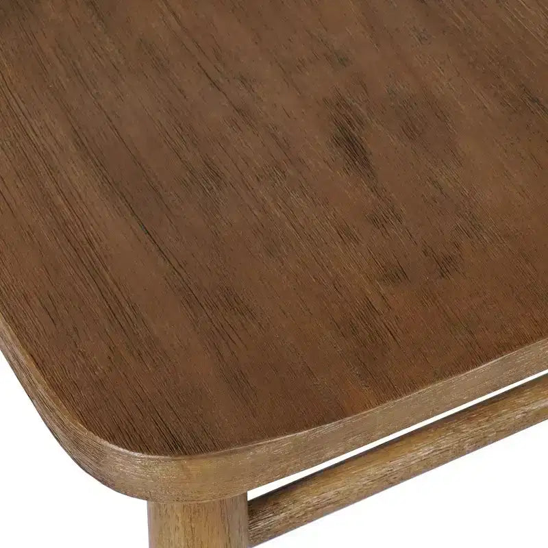 Chaise de salle à manger traditionnelle en bois massif avec dossier courbé à barreaux, lot de 2