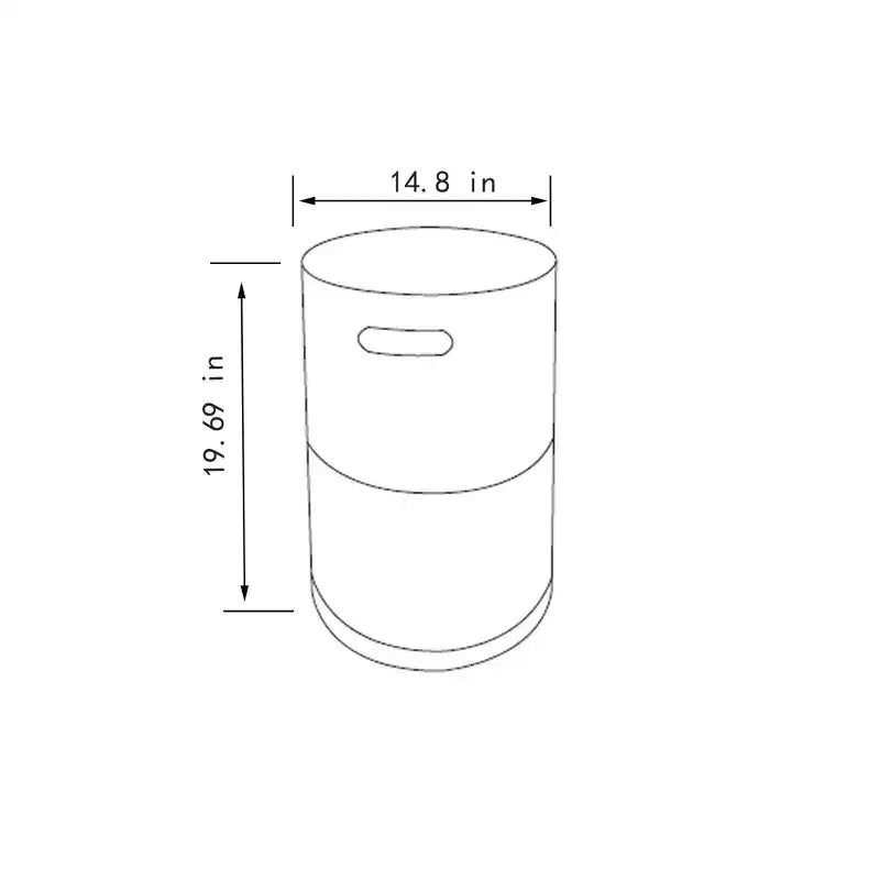 Cache-bouteille de propane en acier, support rond pour bouteille, table d’appoint dissimulée