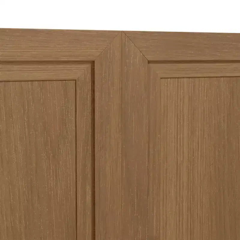 Armoire de rangement haute à grain de bois blanc, organisateur de rangement avec 2 portes en bois massif pour chambre, salon/salle à manger