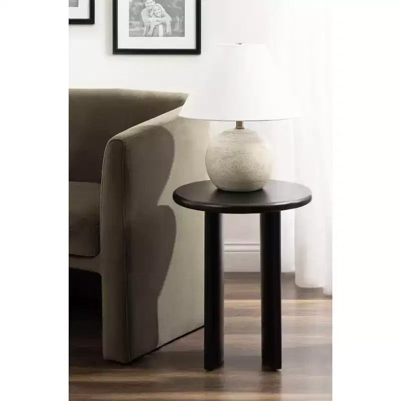 Table d'appoint ronde en bois massif, diamètre 16", hauteur 20"