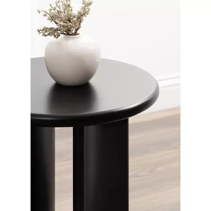 Table d'appoint ronde en bois massif, diamètre 16", hauteur 20"