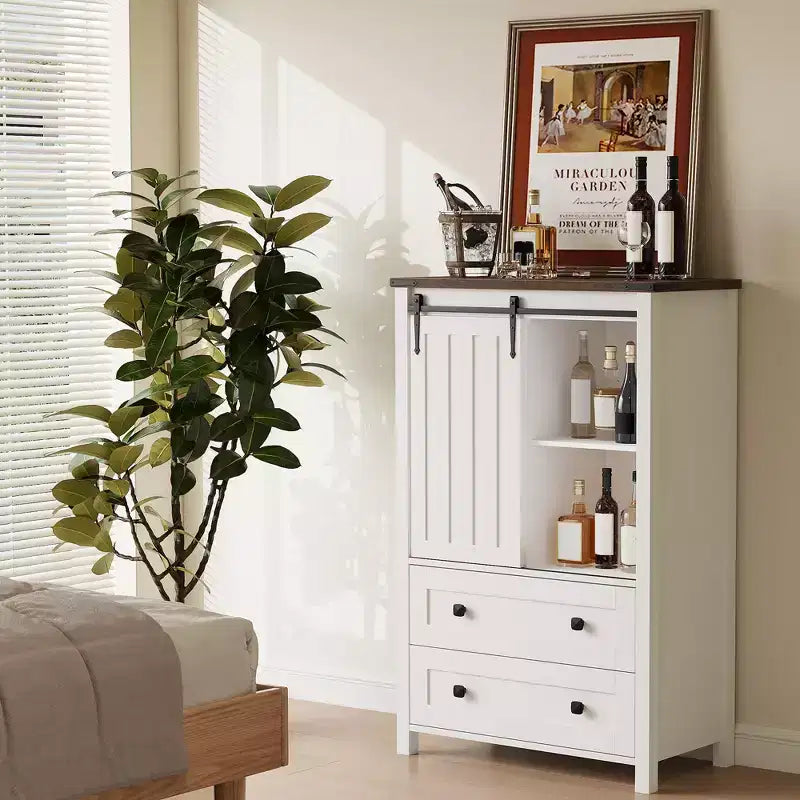 Cómoda de 5 cajones, mueble moderno de madera para dormitorio con cajones de almacenamiento, mueble para TV estilo rústico para sala, dormitorio, pasillo