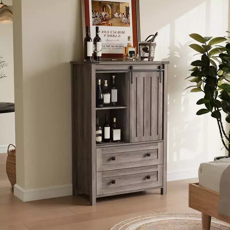 Cómoda de 5 cajones, mueble moderno de madera para dormitorio con cajones de almacenamiento, mueble para TV estilo rústico para sala, dormitorio, pasillo