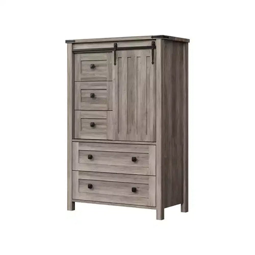 5-Drawer Dresser, Modern Wooden Bedroom Chest of Drawers With Storage Drawers, Farmhouse Style TV Stand for Living Room, Bedroom, Hallway
