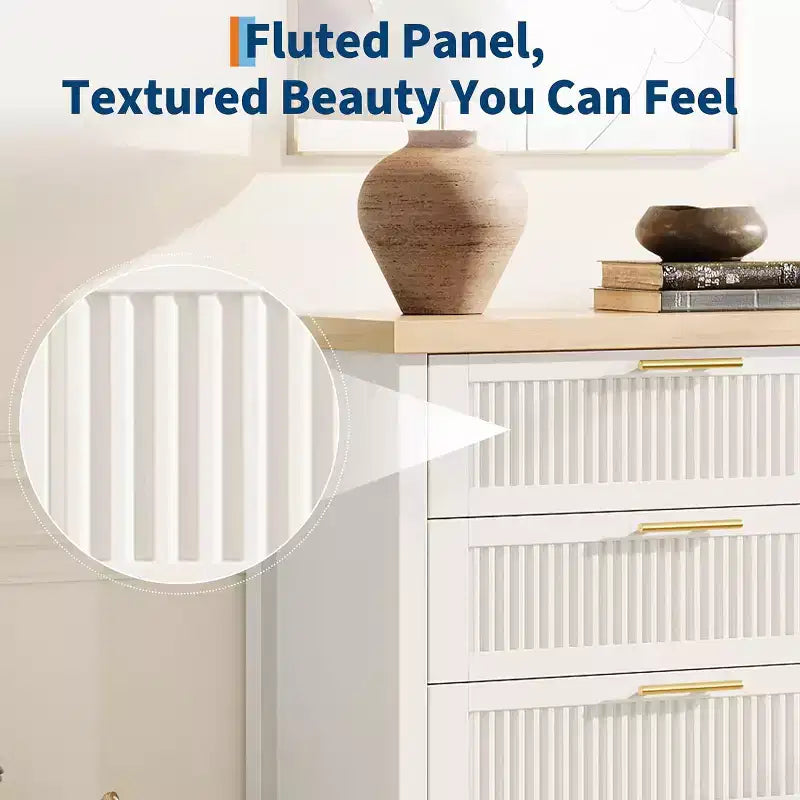 Cómoda de 4 cajones, mueble moderno de madera para dormitorio con tiradores y cajones de almacenamiento, mueble para TV estilo rústico para sala, dormitorio, pasillo