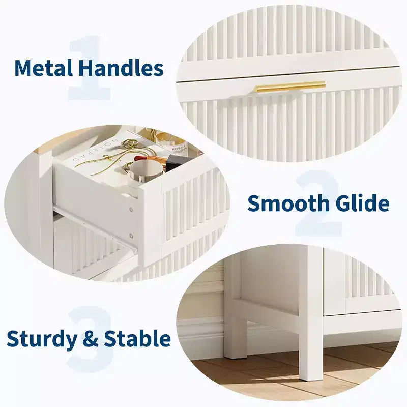 Cómoda de 4 cajones, mueble moderno de madera para dormitorio con tiradores y cajones de almacenamiento, mueble para TV estilo rústico para sala, dormitorio, pasillo