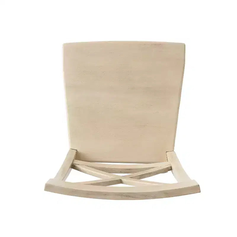 Ensemble de 2 chaises de salle à manger sans accoudoirs en bois d'acacia de style milieu du siècle avec dossier en X, style ferme