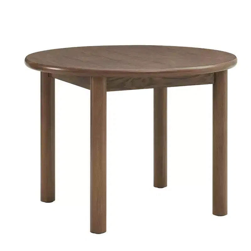 Mesa de comedor redonda para 4 personas, mesa de cocina estilo granja, mesa de comedor circular de madera