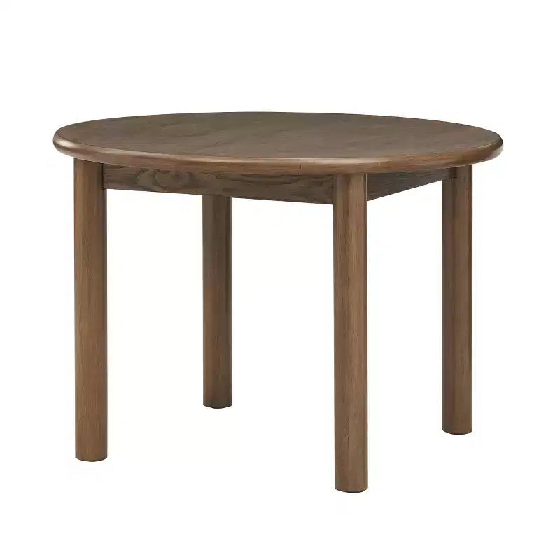 Mesa de comedor redonda para 4 personas, mesa de cocina estilo granja, mesa de comedor circular de madera