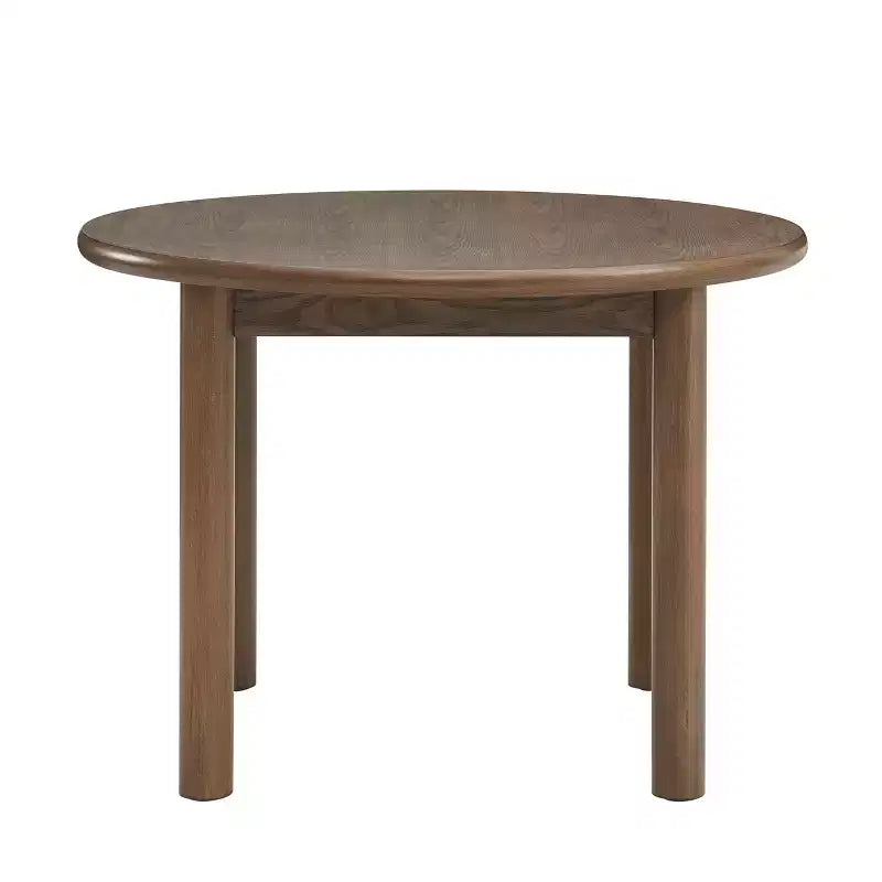 Mesa de comedor redonda para 4 personas, mesa de cocina estilo granja, mesa de comedor circular de madera
