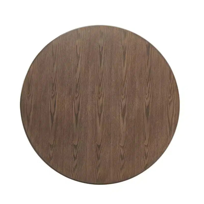 Mesa de comedor redonda para 4 personas, mesa de cocina estilo granja, mesa de comedor circular de madera