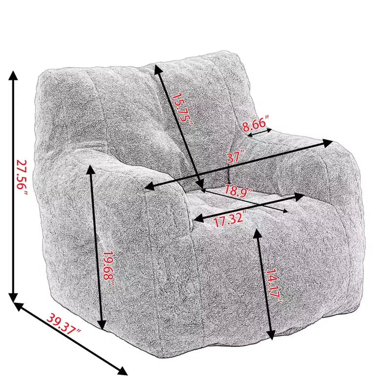 Poltrona sacco soffice, divano pigro in memory foam, poltrona d'accento resistente per soggiorno, balcone, ufficio