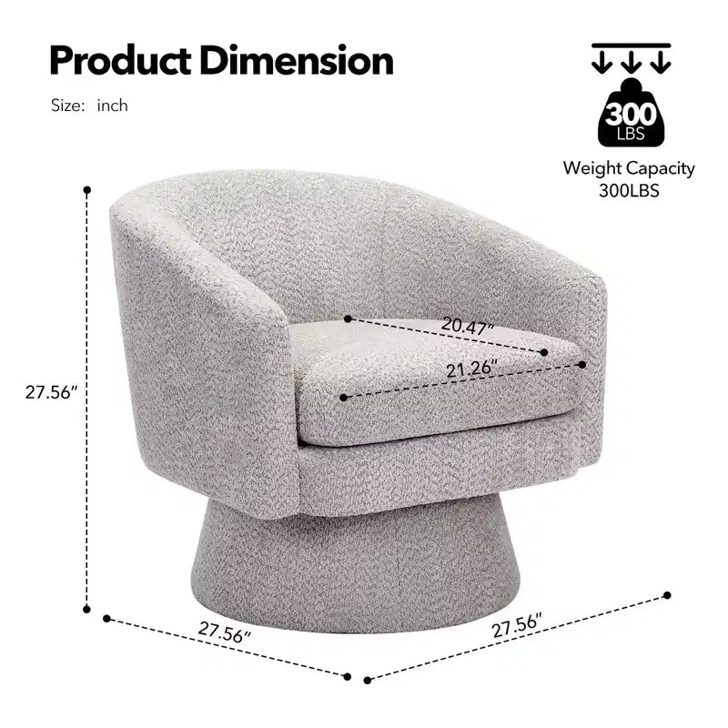 Fauteuil d'appoint en velours pivotant avec ottomane, rotation à 360°, soutien ergonomique, fauteuil moderne à accoudoirs ronds pour salon, chambre  