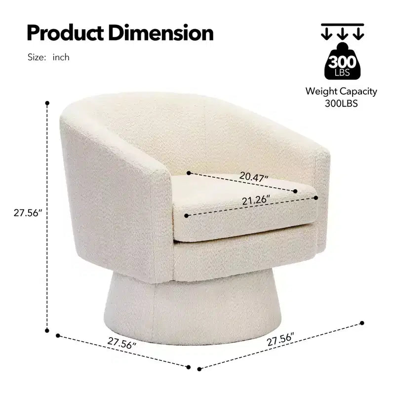Kadife Döner Aksan Sandalye ve Puf, 360° Dönüş, Ergonomik Destek, Modern Yuvarlak Koltuk, Oturma Odası ve Yatak Odası için