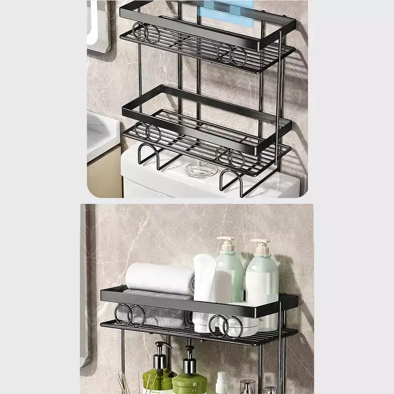 Tuvalet Üstü Banyo Düzenleyici, Delme Gerektirmeyen Tuvalet Rafı ve Standı, Küçük Alanlar için Alan Tasarruflu Ev Düzenleyici Raf