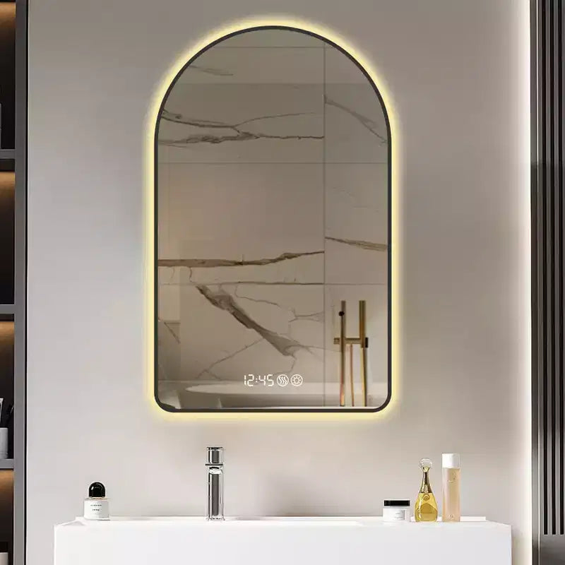 GDFStudio Corin Modern 48 Arched LED Bathroom Mirror with Three Color Temperatures