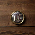 Miroir décoratif convexe avec cadre en métal feuille d'or, pour murs ou table  