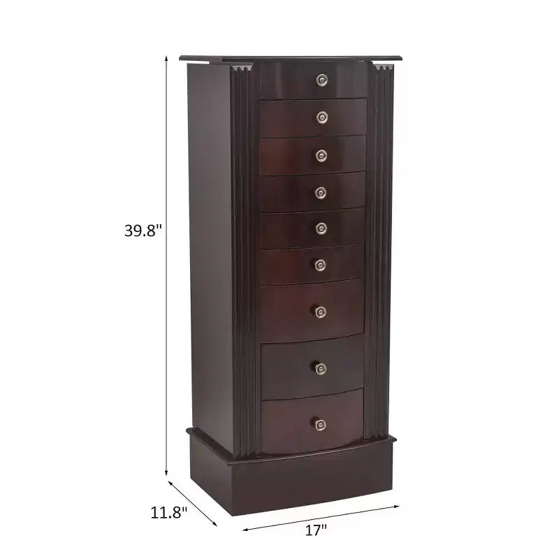 Wide Freestanding Jewelry Armoire