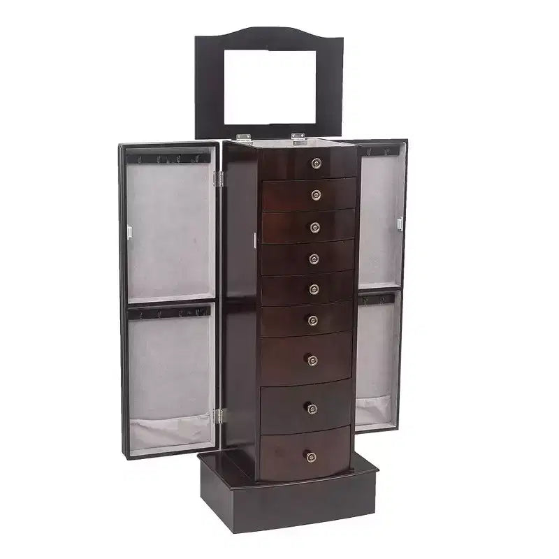 Wide Freestanding Jewelry Armoire