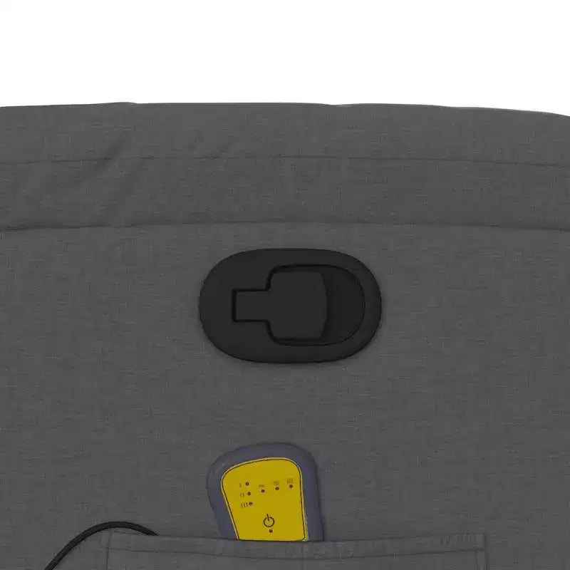 Sillón reclinable de masaje - empuje manual hacia atrás, gris claro