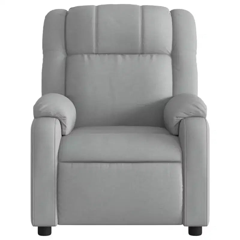 Sillón reclinable de masaje - empuje manual hacia atrás, gris claro