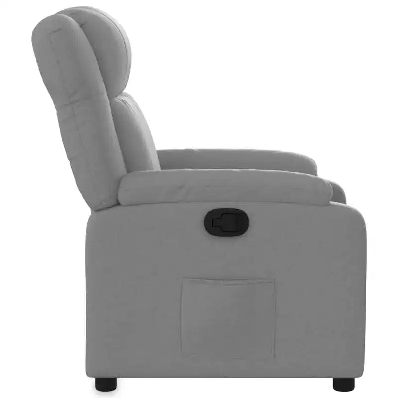 Sillón reclinable de masaje - empuje manual hacia atrás, gris claro