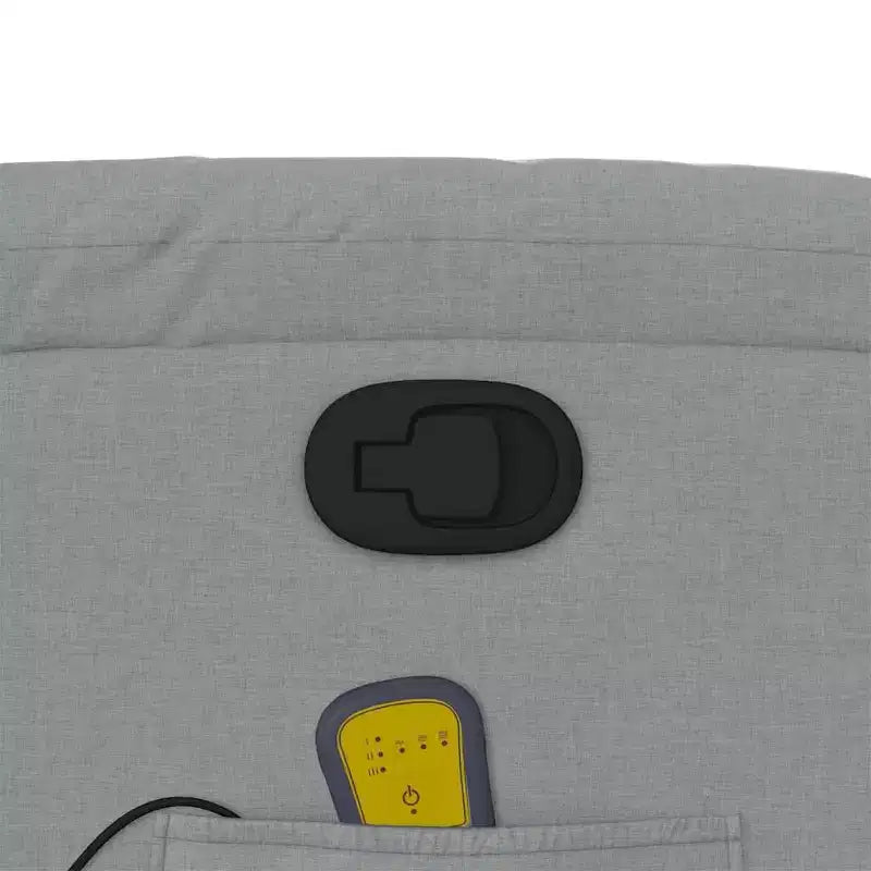 Sillón reclinable de masaje - empuje manual hacia atrás, gris claro