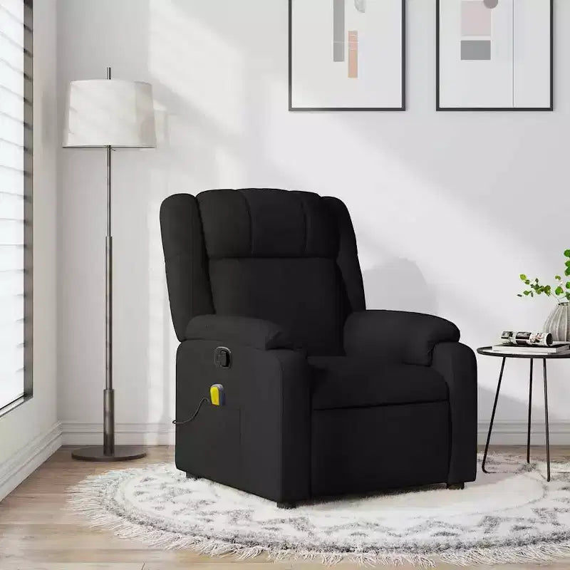 Sillón reclinable de masaje - empuje manual hacia atrás, gris claro