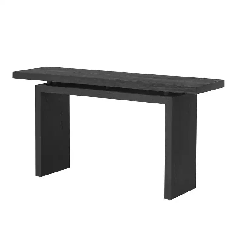 Uniek ontworpen sidetable met essenfineer, modern minimalistische stijl en slim ontworpen tafelblad, geschikt