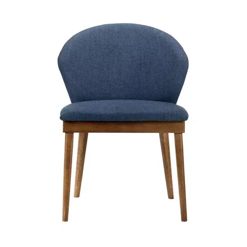 Chaise de salle à manger rembourrée, lot de 2 - tissu charbon avec bois noir