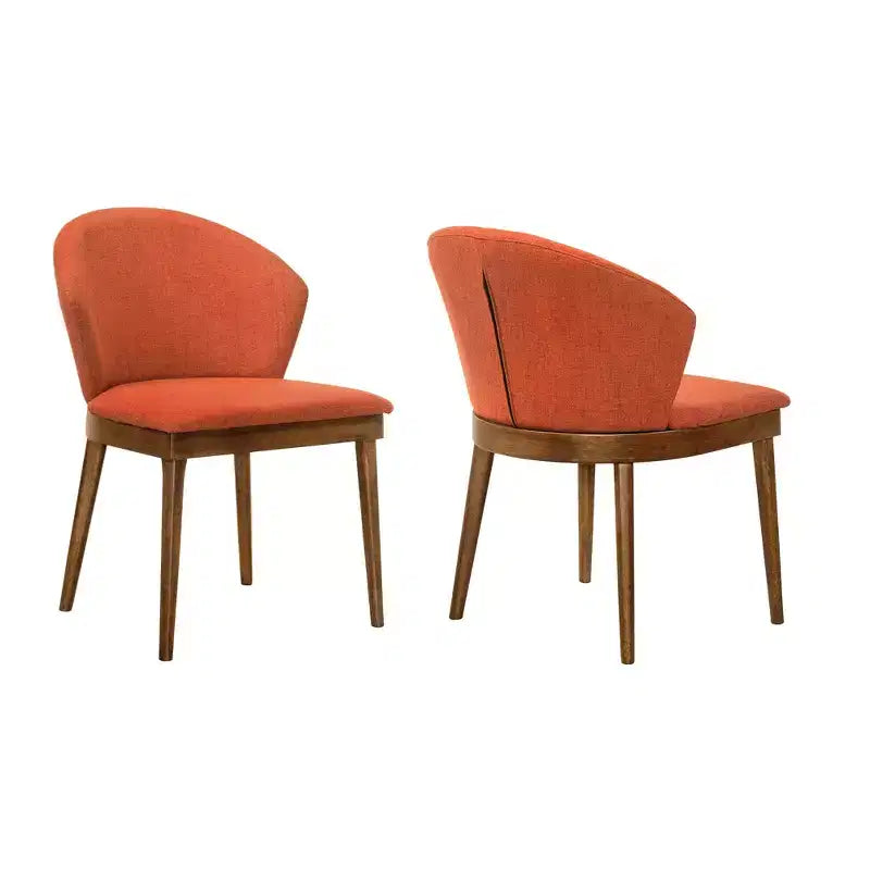 Chaise de salle à manger rembourrée, lot de 2 - tissu charbon avec bois noir