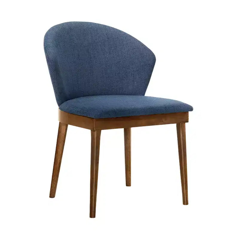 Chaise de salle à manger rembourrée, lot de 2 - tissu charbon avec bois noir