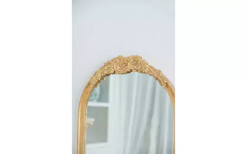 Espejo de piso de madera de 19 x 56 pulgadas, diseño de cuerpo entero