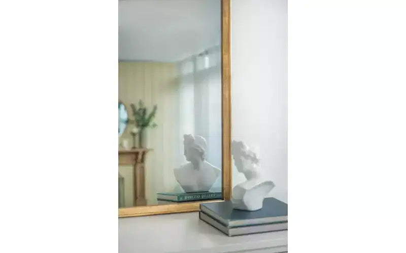 Espejo de piso de madera de 19 x 56 pulgadas, diseño de cuerpo entero